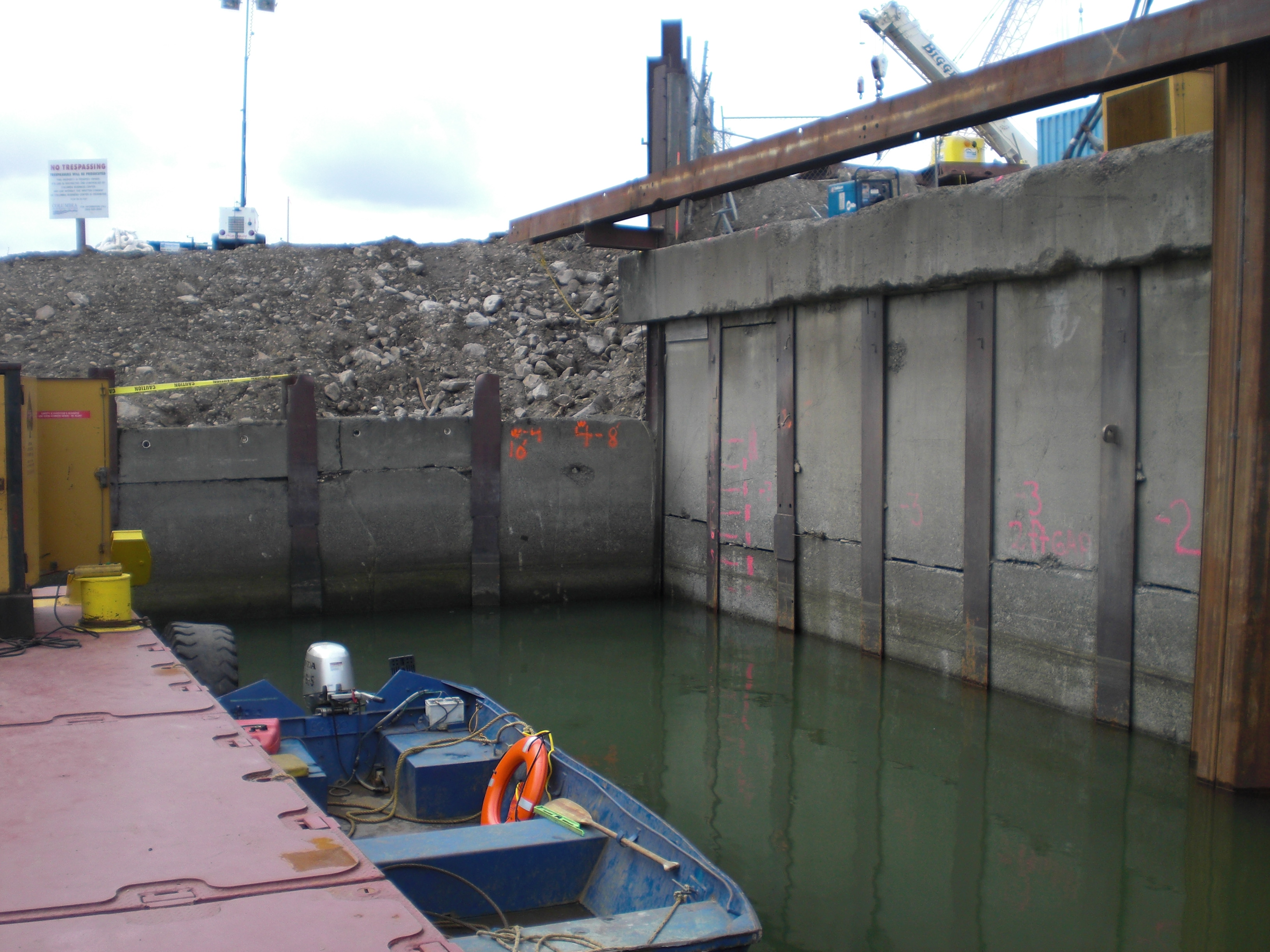 Columbia Business Center East Slip Sheet Pile Bulkhead Wall