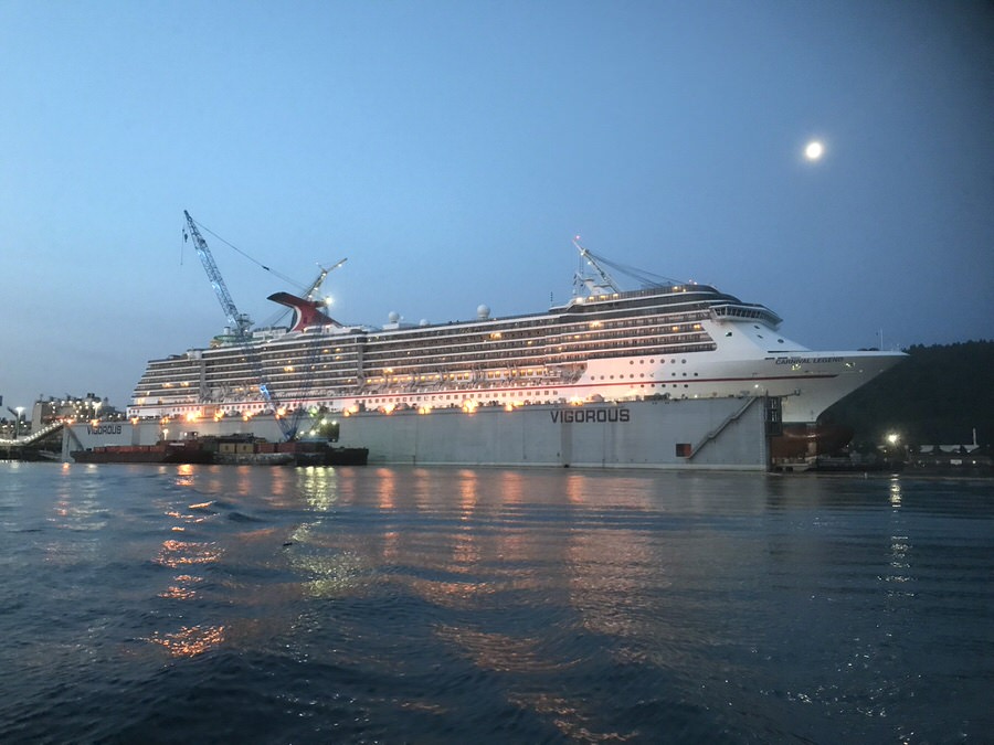 Carnival Legend Cruise Ship Crane Support