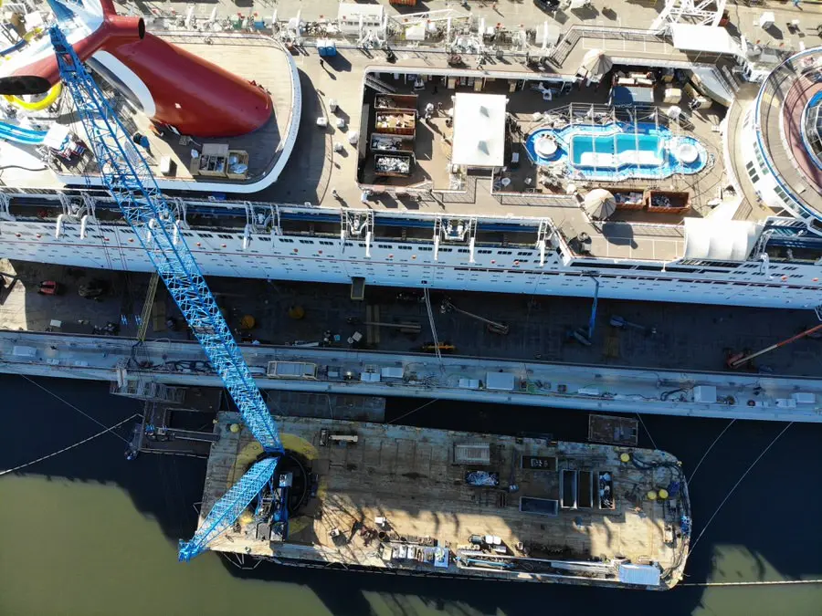 Carnival Imagination Cruise Ship Crane Support