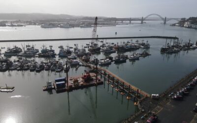 Awarding the Port of Newport with the AGC Build America Award at the 2022 Pacific Northwest Waterway Association Annual Convention