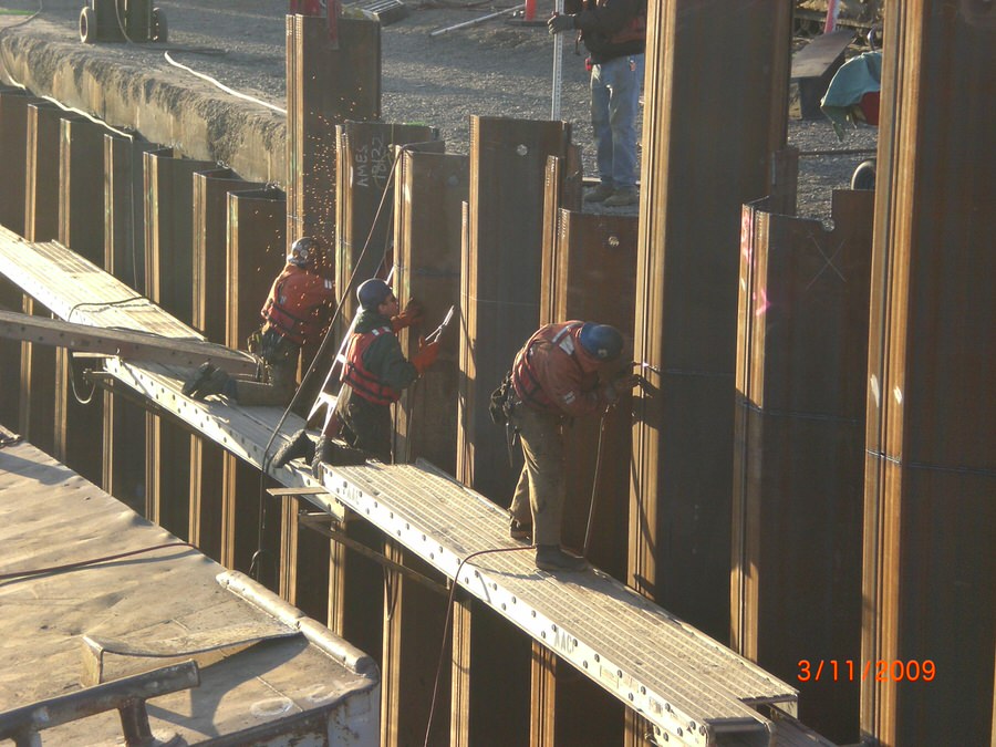 Columbia Business Center East Slip Sheet Pile Bulkhead Wall